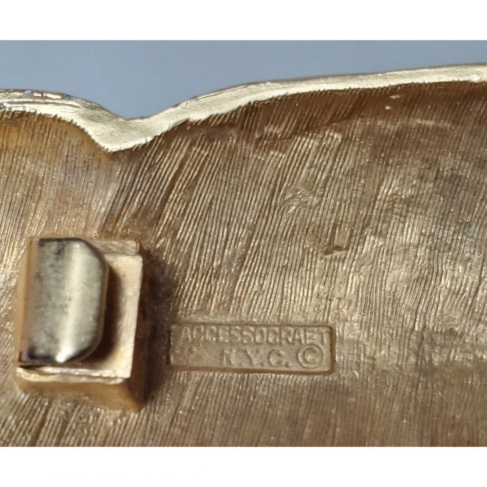 Vintage Accessocraft NYC Gold Tone Seashell Belt Buckle‎ Hollywood Regency Beach